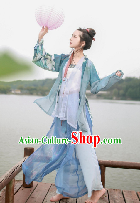 Ancient Chinese Women Clothing Traditional Hanfu Hanbok Kimono Dress National Costume Dresses Complete Set