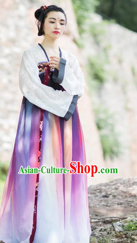 Ancient Chinese Women Clothing Traditional Hanfu Hanbok Kimono Dress National Costume Dresses Complete Set