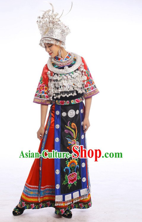 Chinese Miao Clothing Miao Clothes Minority Dresses Ethnic Costumes Complete Set for Women