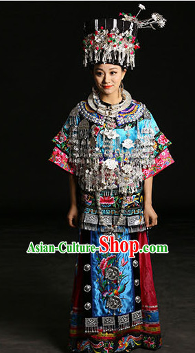 Chinese Miao Clothing Miao Clothes Minority Dresses Ethnic Costumes Complete Set for Women