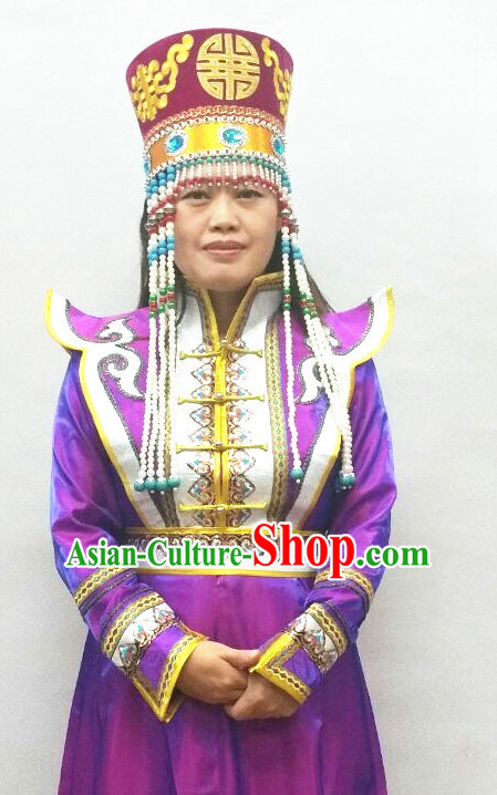 Chinese Mongolian Minority Mongol Women Dress Mongolia Minority Dresses Ethnic Mongolian Costume Complete Set