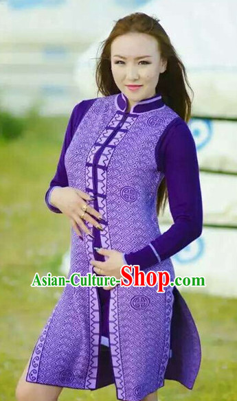 Chinese Mongolian Minority Mongol Women Dress Mongolia Minority Dresses Ethnic Mongolian Costume Complete Set