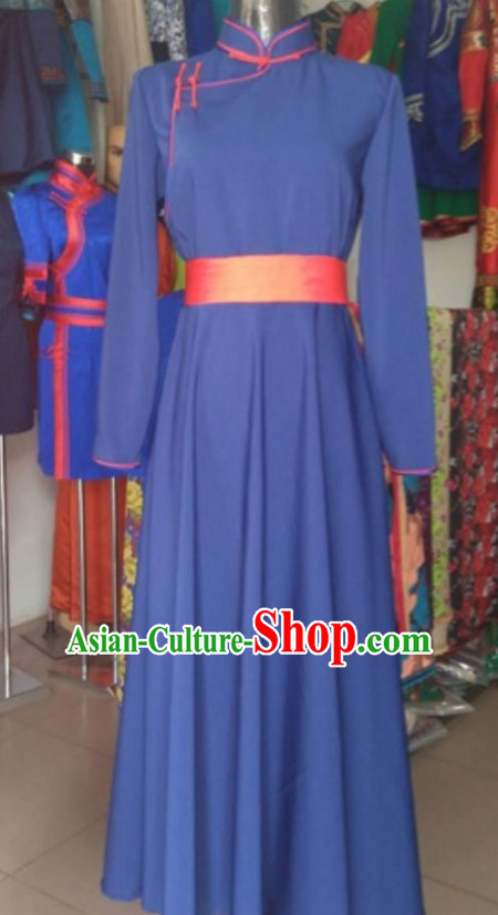 Chinese Mongolian Minority Mongol Women Dress Mongolia Minority Dresses Ethnic Mongolian Costume Complete Set