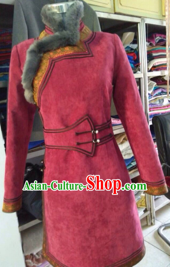 Chinese Mongolian Minority Mongol Women Dress Mongolia Minority Dresses Ethnic Mongolian Costume Complete Set