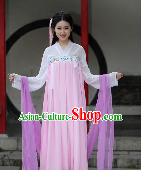 Ancient Chinese Women Dresses Pink Hanfu Girls China Classical Clothing Histroical Dress Traditional National Costume Complete Set