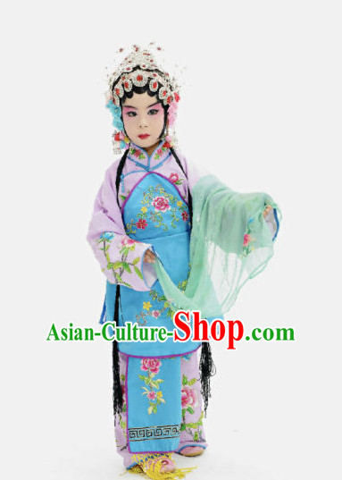 Ancient Chinese Children Opera Costumes Peking Opera Official Costume Historical Dress Traditional National Costume Complete Set