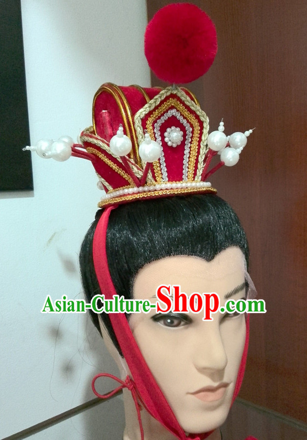 Ancient Chinese Prince Hat Hair Accessories Headpiece Headdress Crown