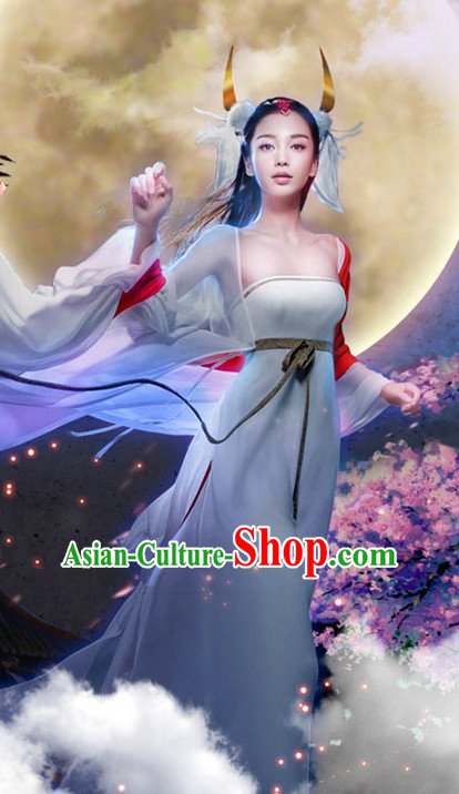 Custom Made Hanfu Traditional Chinese Clothes Stage Performance Costumes