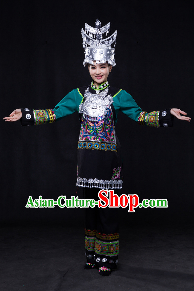 Miao Minority Women Dresses Ethnic Clothing Minority Dance Costume Minority Dress