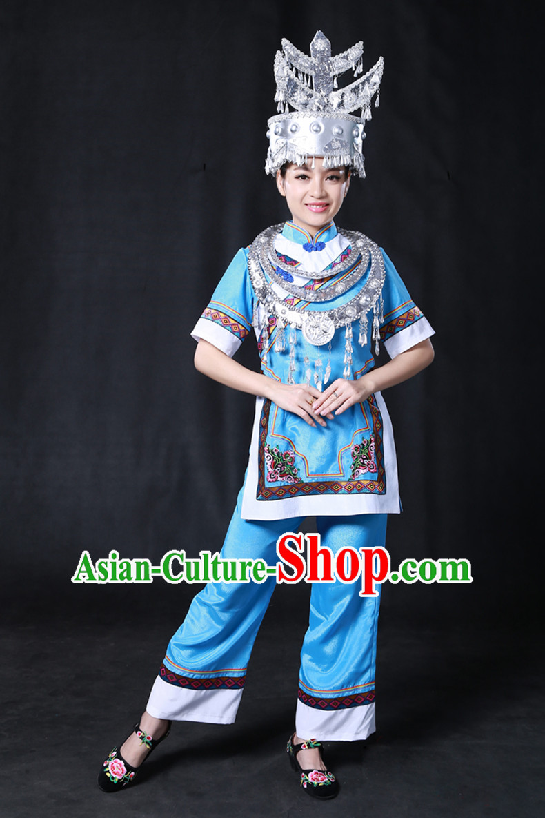 Miao Minority Women Dresses Ethnic Clothing Minority Hmong Dance Costume Minority Dress