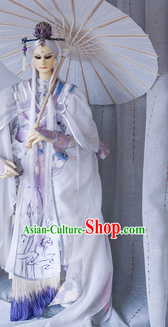 Ancient Chinese Emperor Men Costumes Palace Clothing Traditional Costumes White Hanfu Complete Set