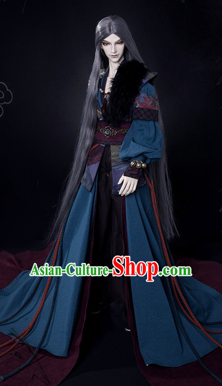 Ancient Chinese Knight Samurai Men Costumes Clothing Traditional Costumes Hanfu Complete Set