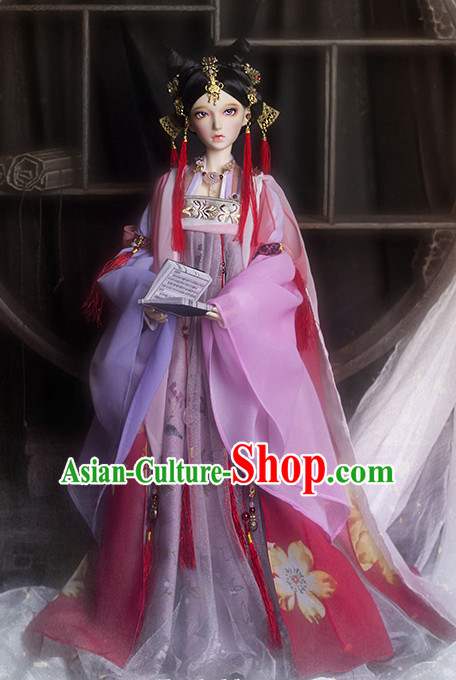 Ancient Chinese Princess Costumes Clothing Traditional Costumes Hanfu and Accessories Complete Set