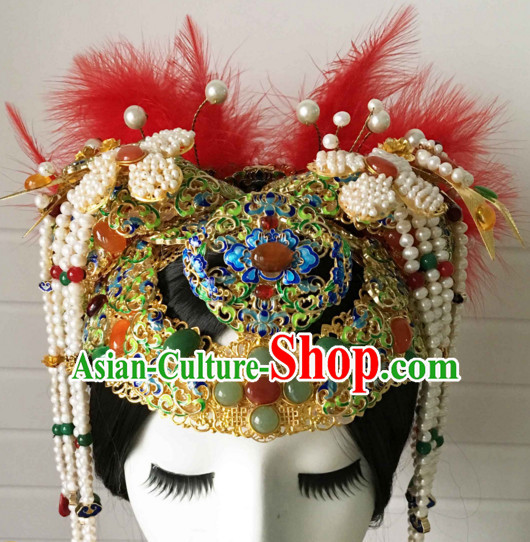 Chinese Traditional Empress Headwear Princess Headdress Imperial Hairpiece Palace Hair Ornaments Royal Head Pieces Set