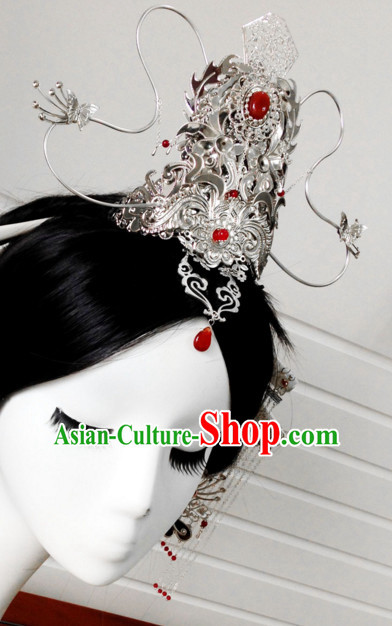 Chinese Traditional Empress Headwear Princess Headdress Imperial Hairpiece Palace Hair Ornaments Royal Head Pieces Set