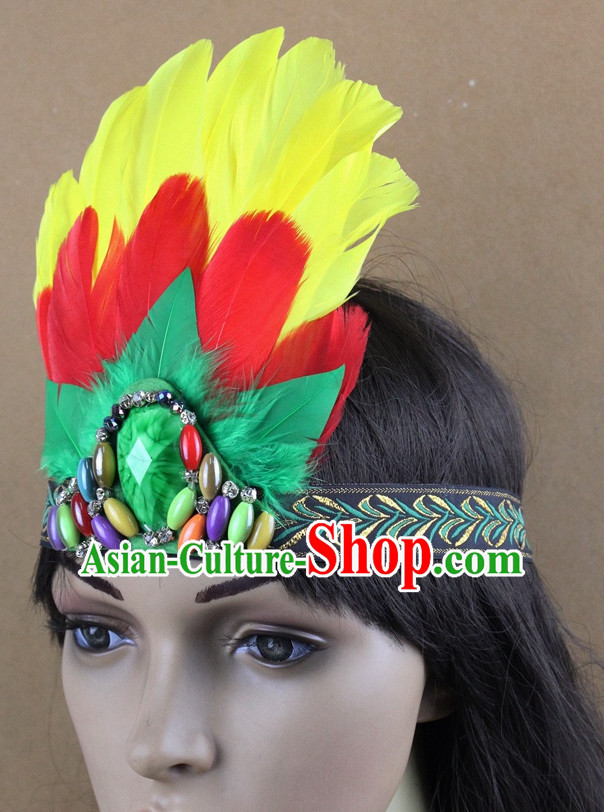 Handmade Feather Hair Pin Hair Accessory Headwear Hair Accessorie Head Dress Head Piece Jewel Set