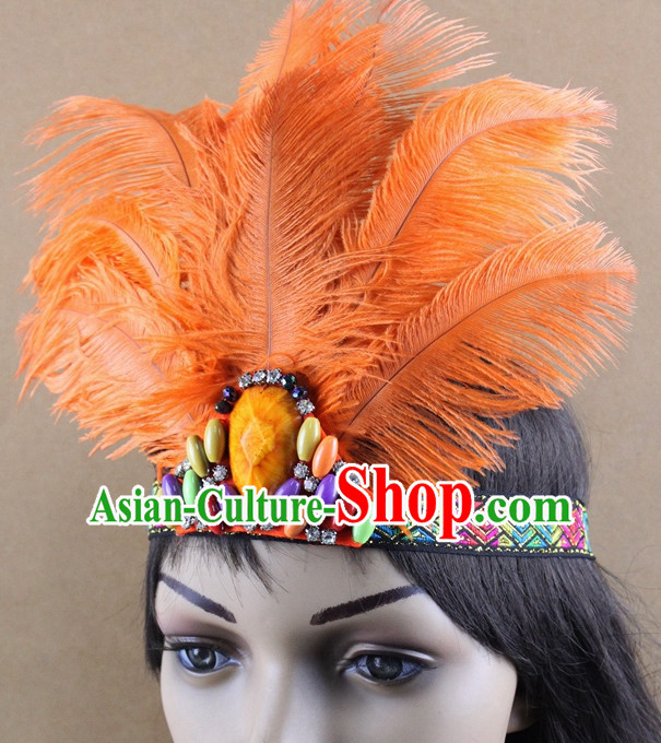 Handmade Feather Hair Pin Hair Accessory Headwear Hair Accessorie Head Dress Head Piece Jewel Set