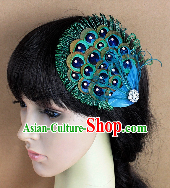 Handmade Feather Hair Pin Hair Accessory Headwear Hair Accessorie Head Dress Head Piece Jewel Hat Set