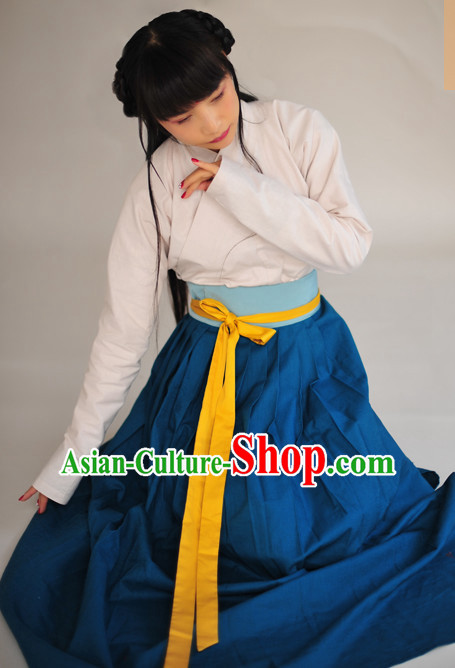 Chinese Clothes Classical Dance Drama Performance Hanfu Chinese Hakama Traditional Dress Quju Supreme Ancient Chinese Costume Complete Set