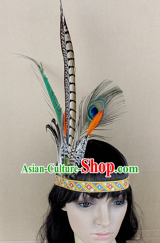 Handmade Feather Hair Pin Hair Accessory Headwear Hair Accessorie Head Dress Head Piece Jewel Set