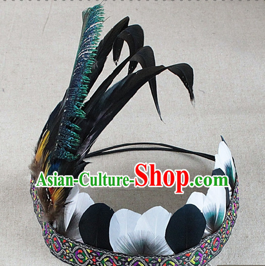 Handmade Feather Hair Pin Hair Accessory Headwear Hair Accessorie Head Dress Head Piece Jewel Set