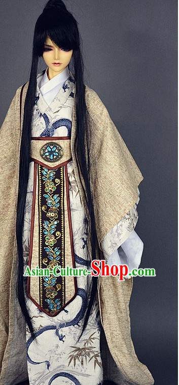 Men Phoenix Dress White Wedding Dress Stage Performance Phoenix Wedding Peacock Dress Traditional Chinese Clothing White Costume