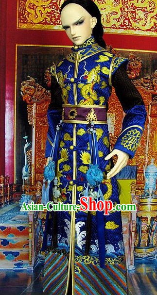 Men Emperor Dress Palace Stage Performance Dresses Traditional Chinese Mandarin Clothing Hanfu Costume