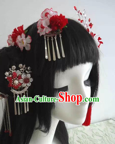 Traditional Chinese Headpiece Headdress Hair Decorations Hair Sticks Head Gear Wig Hair Decoration Set