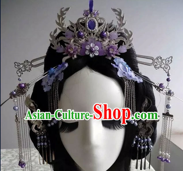 Traditional Chinese Headpiece Headdress Hair Decorations Hair Sticks Head Gear Wig Hair Decoration Set