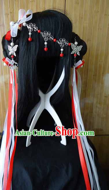 hair accessories Chinese hat long wig Chinese hair headgear hair ornament pin wedding crown