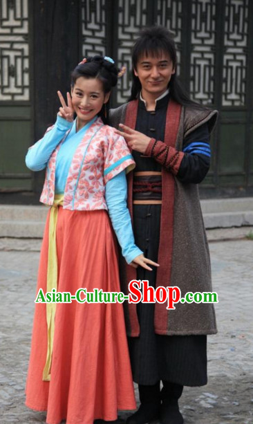 Ancient Chiinese Knight Samurai Costumes Hanfu Clothing for Men