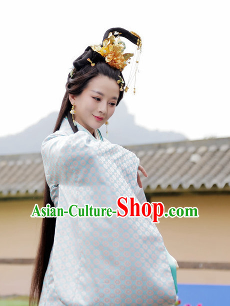 Ancient Chinese Princess Wig Hair Accessories Headpiece Headdress Hair Decoration Wigs