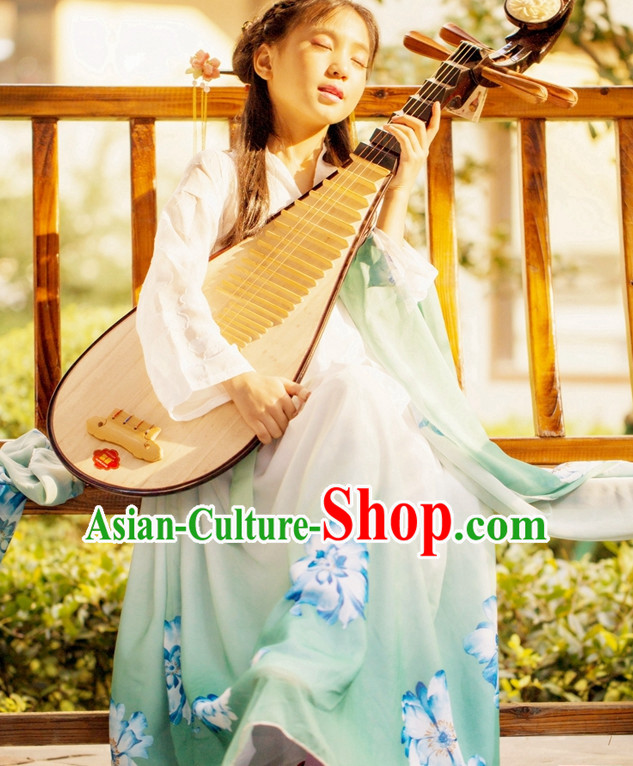 Traditional Chinese Stage Tang Dynasty Ruqun Hanfu Costume Historical Dress Complete Set for Women Girls