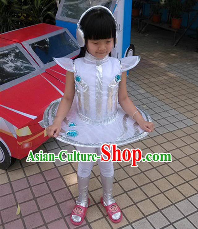 Traditional Chinese Yangge, Children Fan Dancing Wholesale Costume, Folk Dance Yangko Costume Dancewear for Kids