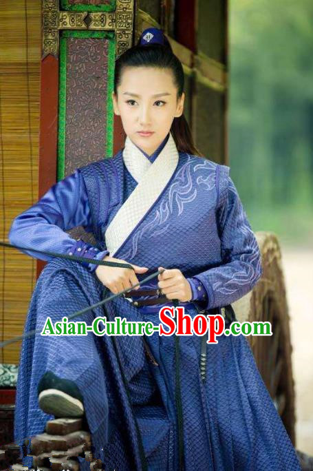 Traditional Chinese Costume Chinese Ancient Swordswomen Dress, Ming Dynasty Swordsmen Costume for Women