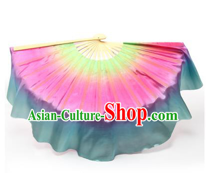 Pure Silk Traditional Chinese Fans Oriental Fan Folk Dance Hand Fan Dance Ribbons Cultural Dances