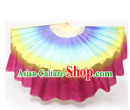 Pure Silk Traditional Chinese Fans Oriental Fan Folk Dance Hand Fan Dance Ribbons Cultural Dances