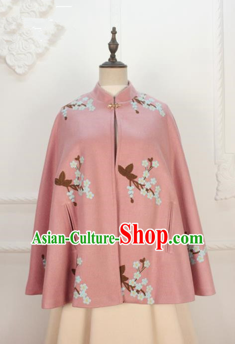 Traditional Classic Women Clothing, Traditional Classic Chinese Han Dynasty Woolen Cloak, Chinese Ancient Style Hanfu Embroidered Wool Cape for Women