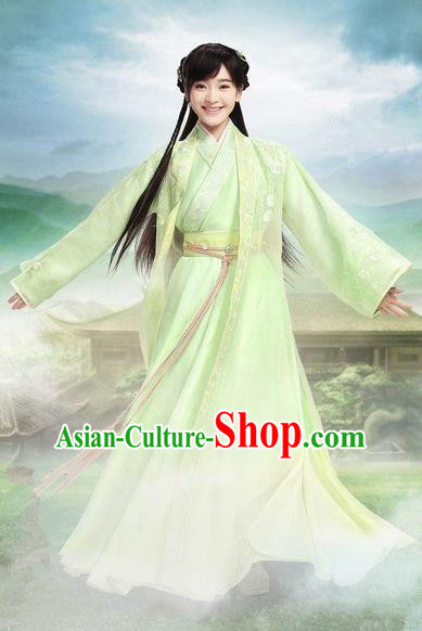 Traditional Chinese Ancient Costumes, Chinese Young Girls Clothing, Ancient Chinese Cosplay Princess Costume Complete Set for Women