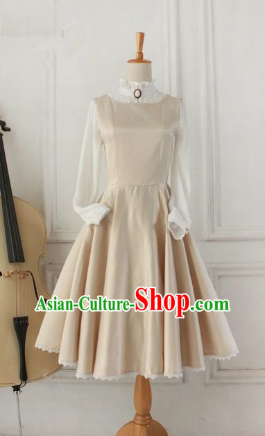 Traditional Classic Elegant Women Costume One-Piece Dress, Restoring Ancient Princess Jumper Simple Giant Swing Sundress for Women