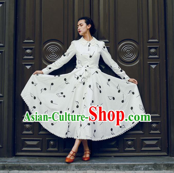 Traditional Classic Elegant Women Costume Sanding One-Piece Dress, Restoring Ancient Princess Giant Swing Long Skirt for Women