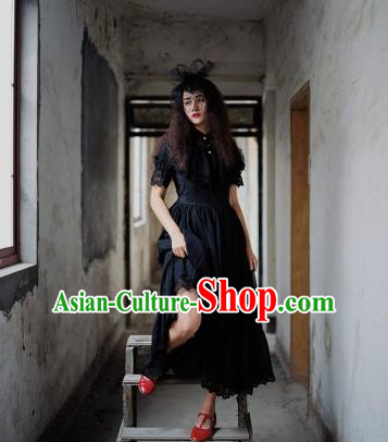 Traditional Classic Elegant Women Costume One-Piece Dress, Restoring Ancient Princess Gothic Lace Dress for Women