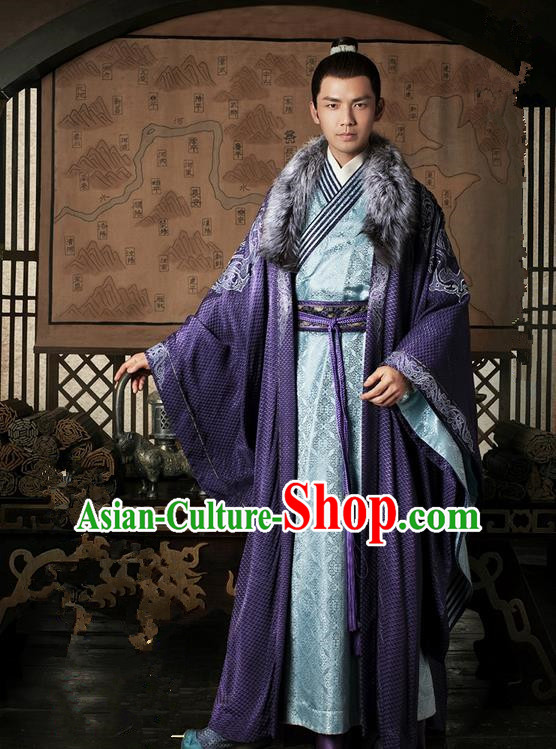 Traditional Chinese Ancient Men Costumes, Ancient Chinese Cosplay General Swordsmen Knight Costume Complete Set for Men