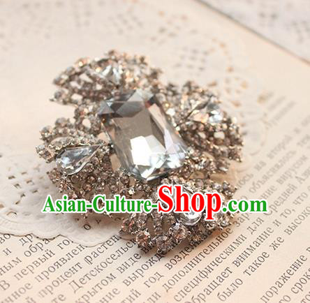 Traditional Classic Ancient Jewelry Accessories Restoring Brooch, Elegant Baroque Crystal Breastpin for Women