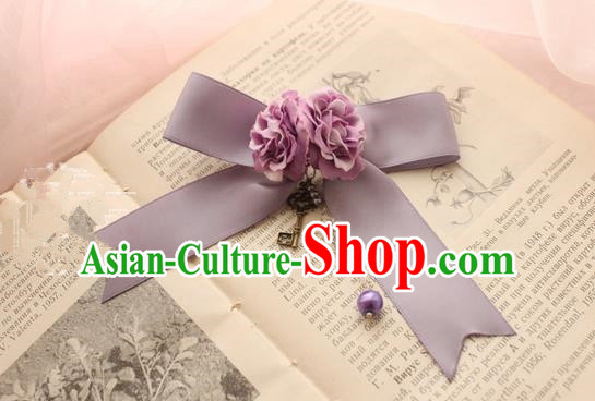 Traditional Classic Ancient Jewelry Accessories Restoring Brooch, Elegant Gothic Bowknot Flower Breastpin for Women