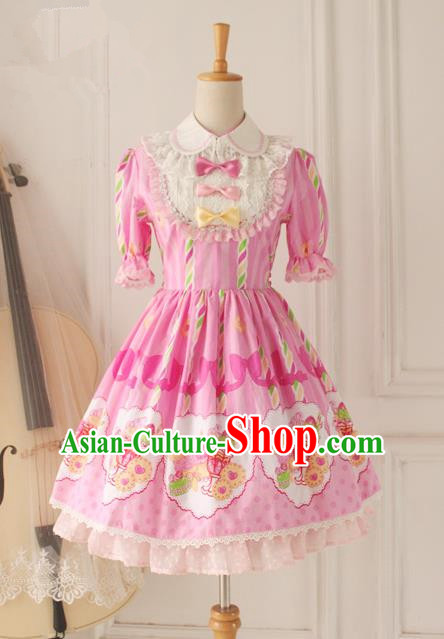 Traditional Classic Elegant Women Costume One-Piece Dress, British Restoring Ancient Princess Sweet Dress for Women