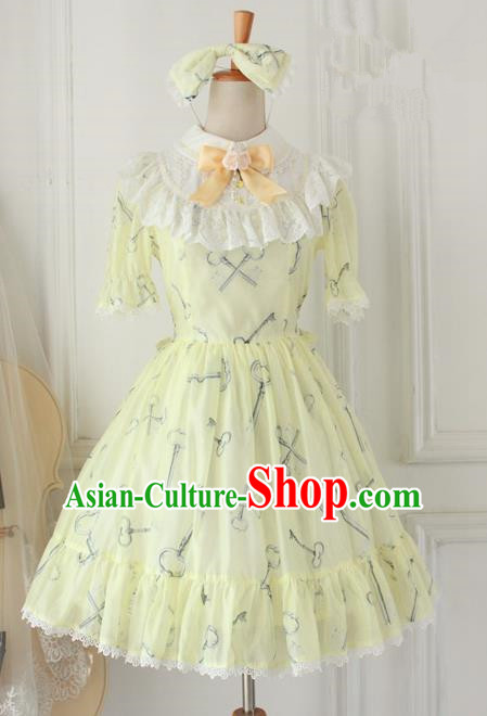 Traditional Classic Elegant Women Costume One-Piece Dress, British Restoring Ancient Princess Sweet Round Collar Dress for Women