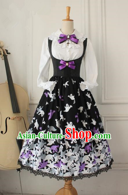 Traditional Classic Elegant Women Costume One-Piece Dress Sundress, British Restoring Ancient Princess Gothic Joe Chest Jumper Skirt for Women