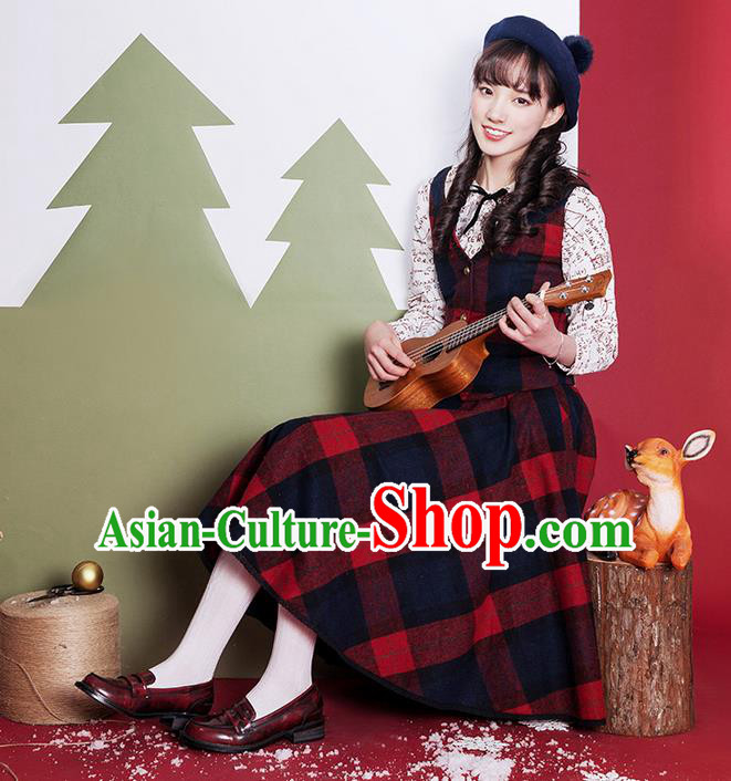 Traditional Classic Elegant Women Costume Woolen Bust Skirt, Restoring Ancient Princess Wool Giant Swing Skirt for Women