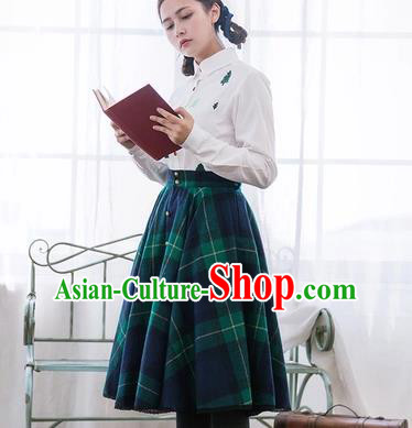 Traditional Classic Elegant Women Costume Woolen Bust Skirt, Restoring Ancient Princess Wool Giant Swing Skirt for Women